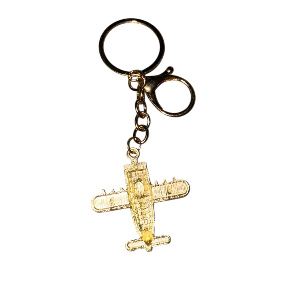 Red Sparkly Airplane Keychain - Picture 2 of 2